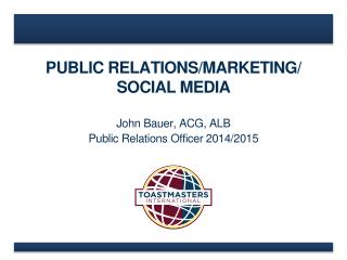 PUBLIC RELATIONS/MARKETING / SOCIAL MEDIA