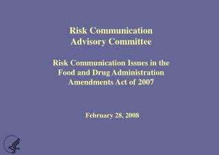 Food and Drug Administration Amendments Act of 2007 (FDAAA)