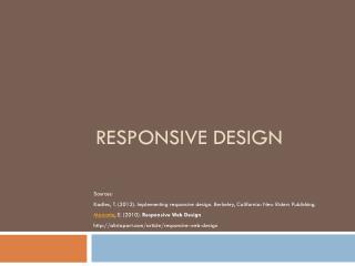 Responsive Design