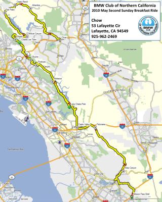BMW Club of Northern California 2010 May Second Sunday Breakfast Ride Chow 53 Lafayette Cir
