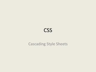 CSS