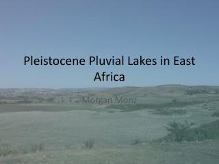 Pleistocene Pluvial Lakes in East Africa