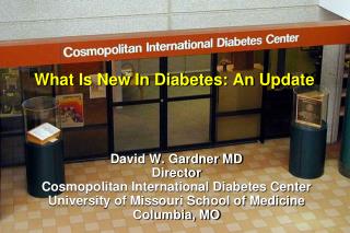 What Is New In Diabetes: An Update