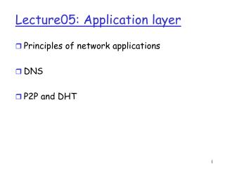Lecture05: Application layer