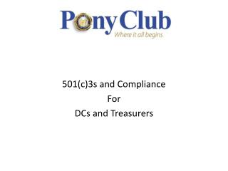 501(c)3s and Compliance For DCs and Treasurers