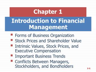 Introduction to Financial Management