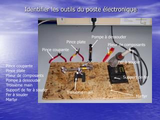 Identifier les outils du poste électronique