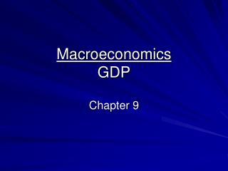 Macroeconomics GDP