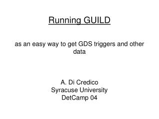 Running GUILD