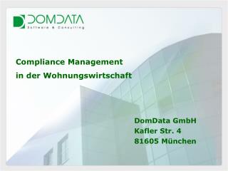 Compliance Management in der Wohnungswirtschaft