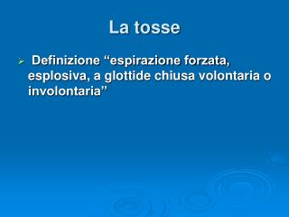 La tosse