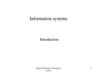 Information systems