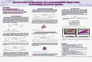 ENZYMATYCZNA SYNTEZA KWASU FENYLOPIROGRONOWEGO SELEKTYWNIE ZNAKOWANEGO IZOTOPAMI WODORU.