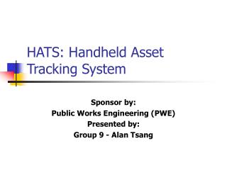 HATS: Handheld Asset Tracking System