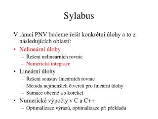 Sylabus