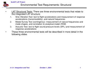 Environmental Test Requirements: Structural