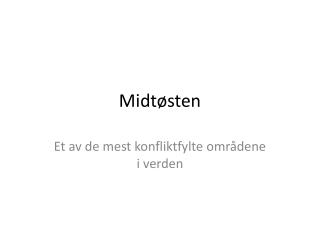 Midtøsten