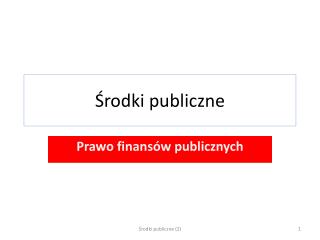 Środki publiczne