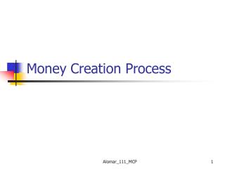 Money Creation Process