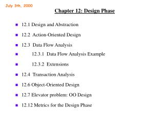 Chapter 12: Design Phase