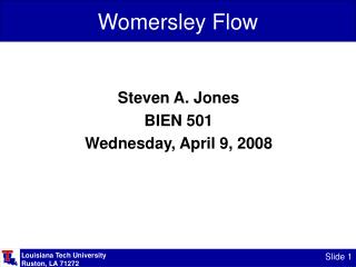 Womersley Flow