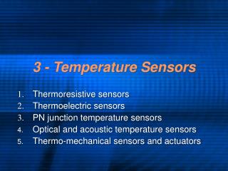 3 - Temperature Sensors