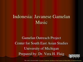 Indonesia: Javanese Gamelan Music