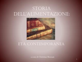 storia dell’alimentazione: