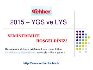 2015 – YGS ve LYS