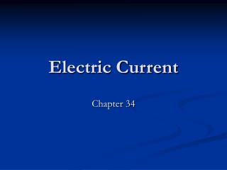 Electric Current