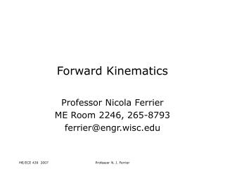 Forward Kinematics