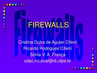 FIREWALLS