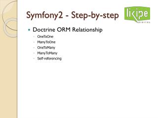 Symfony2 - Step-by-step