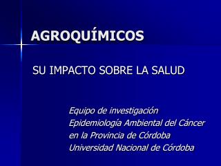 AGROQUÍMICOS