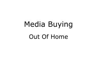 Media Buying