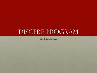 Discere Program