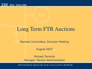 Long Term FTR Auctions