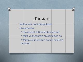 Tänään