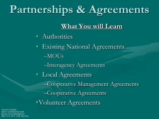 Partnerships &amp; Agreements