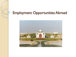 Employment Opportunities Abroad