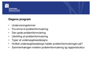 Dagens program