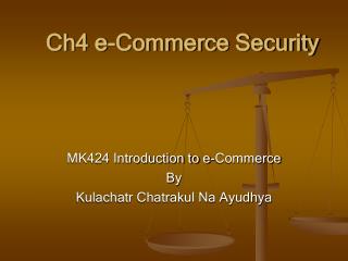Ch4 e-Commerce Security