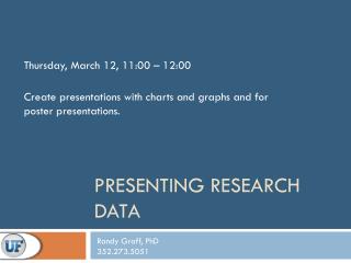 Presenting Research Data