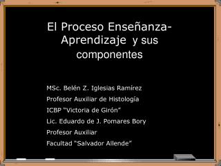 El Proceso Enseñanza-Aprendizaje y sus componentes