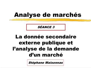 Analyse de marchés