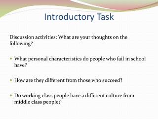 Introductory Task
