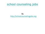 School Counseling Jobs