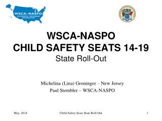 WSCA-NASPO CHILD SAFETY SEATS 14-19 State Roll-Out