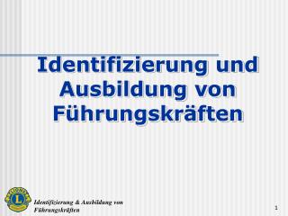 Identifizierung und Ausbildung von F ührungskräften