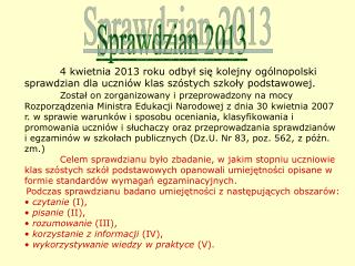 Sprawdzian 2013